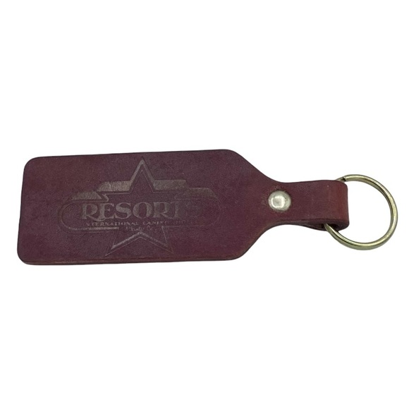 Vintage Atlantic City New Jersey Resorts Casino Leather Keychain - Picture 1 of 4